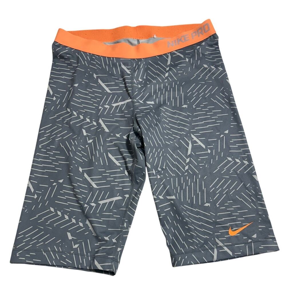 Nike Pro Bash Compression Shorts Women's Size XL Gray Athletic Bike Active